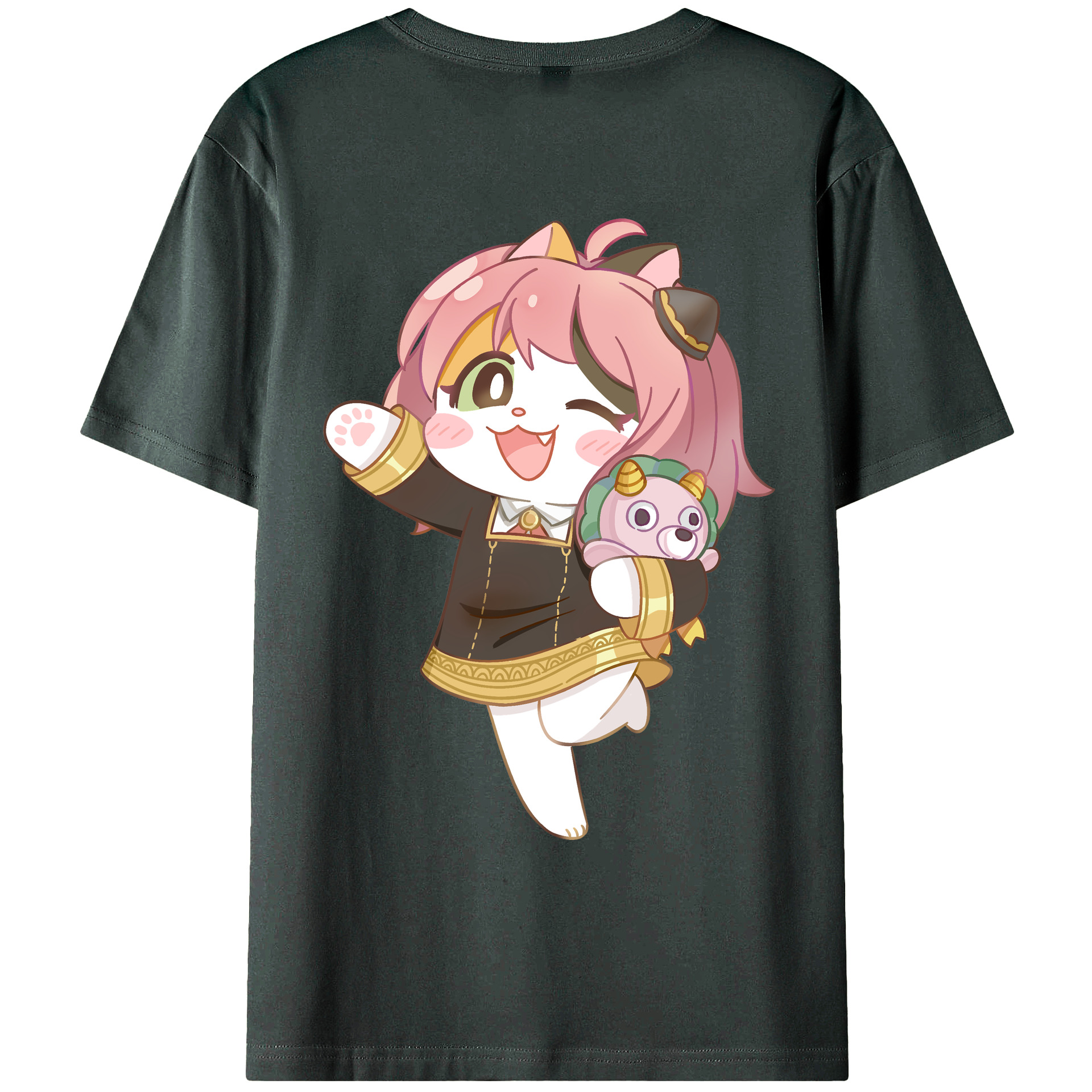 （画像用） SPY×FAMILY间谍家家酒 綿100％ メンズ半袖Tシャツ（バックプリント） 通気性